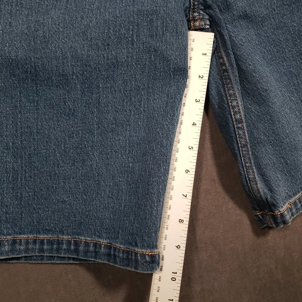 Hollister Baggy Jean Short Womens W26 Blue Medium Wash High Rise Denim